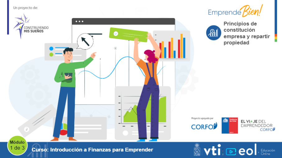 Principios de constitución empresa y repartir propiedad